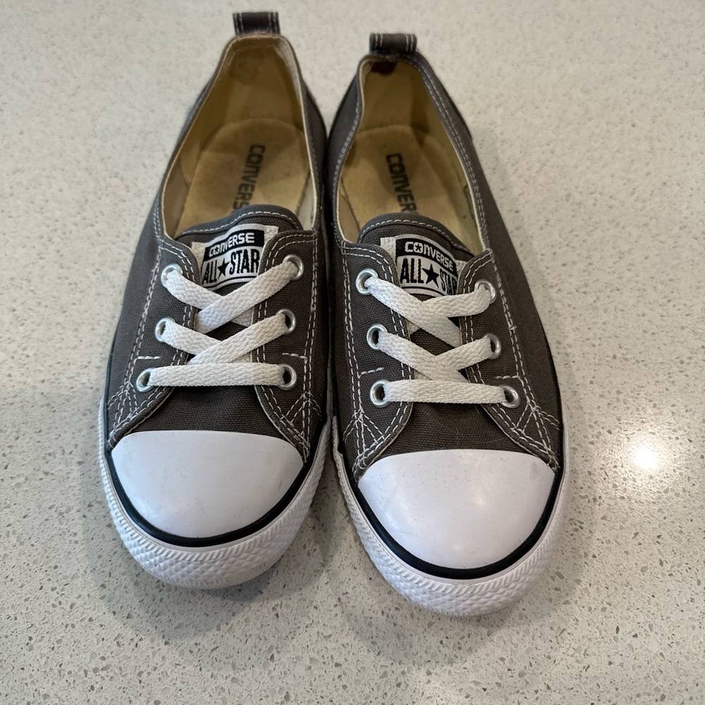 Converse Gray and White Chuck Taylor Sneakers